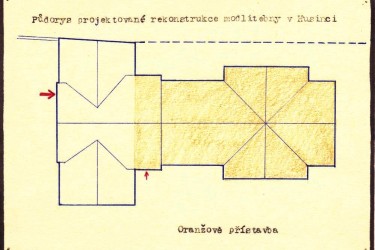 Přestavba modlitebny na přelomu 70. a 80. let 20. stol.