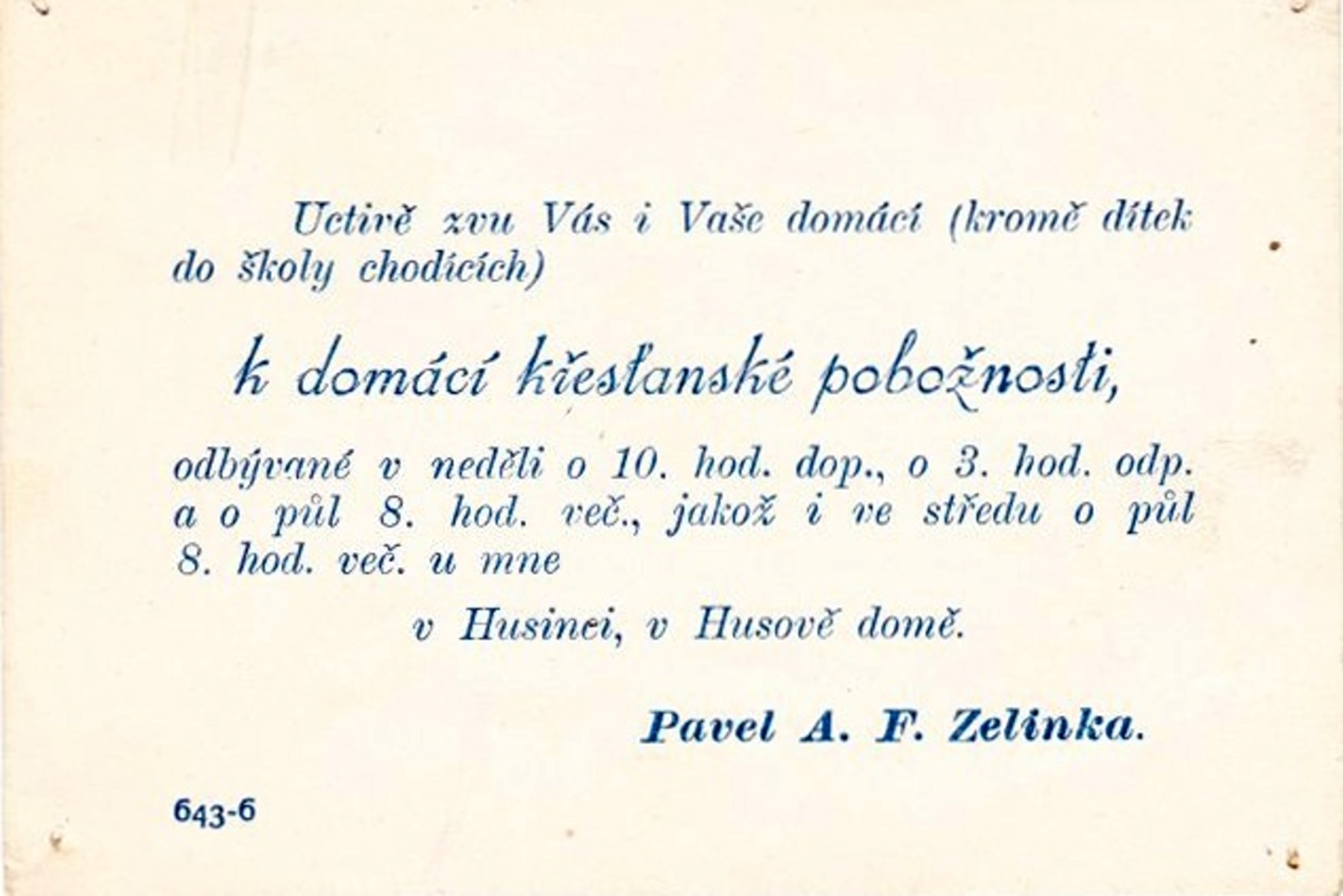 pozvánka do shromáždění