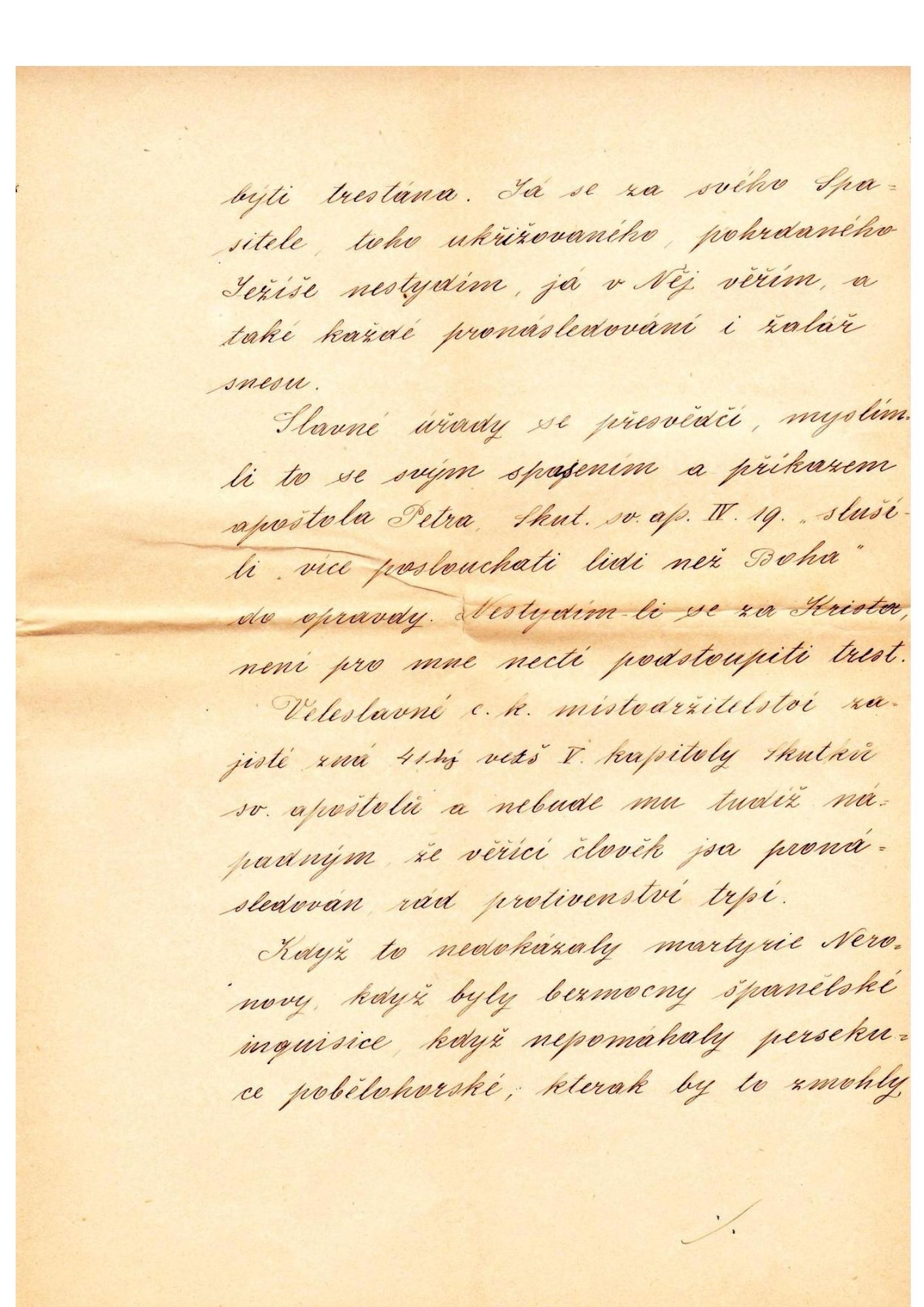 stížnost sestry Zelinkové proti pokutě