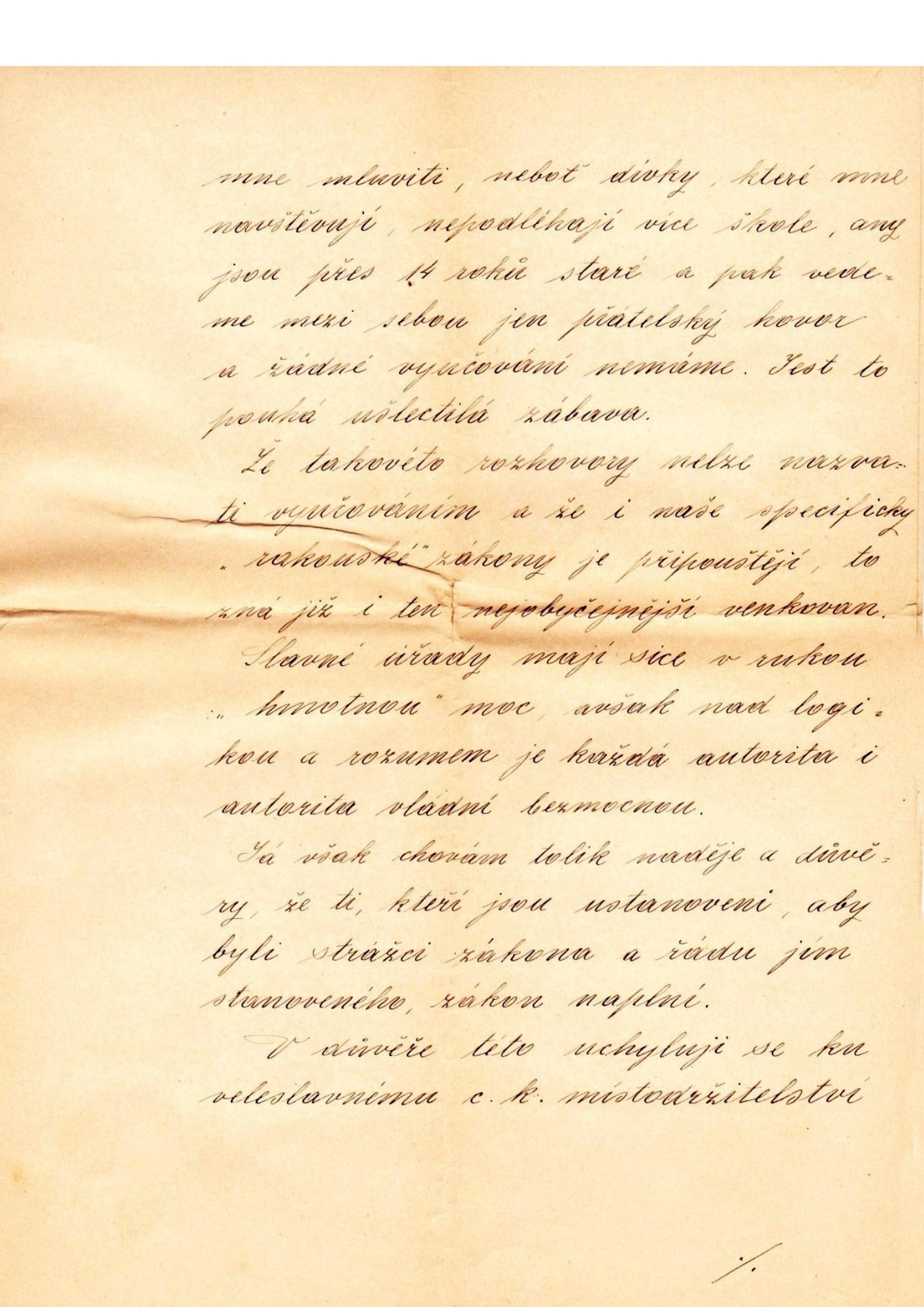 stížnost sestry Zelinkové proti pokutě