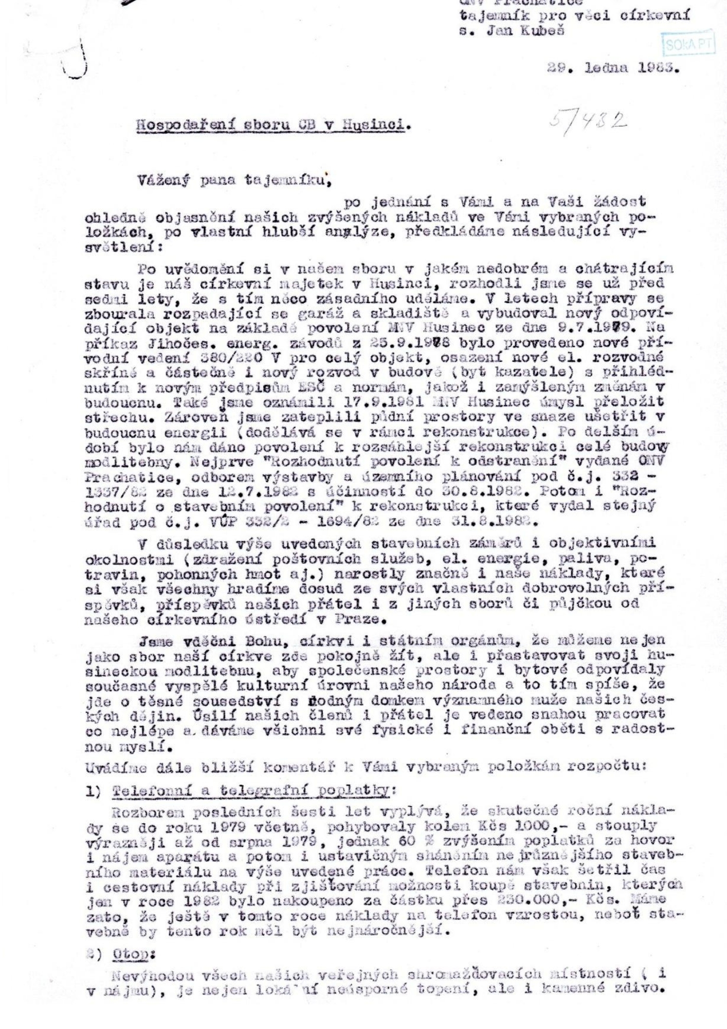 vysvětlení zvýšených nákladů